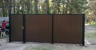 Купить распашные ворота из профнастила Лиски, цена от 2728 руб.
